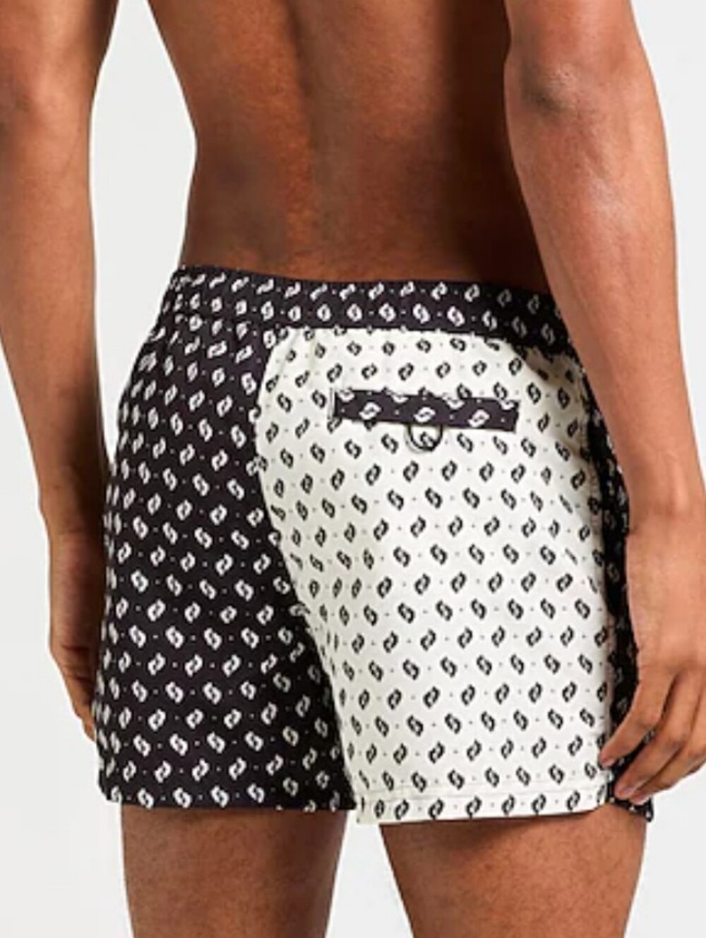 KENZO Paris Men’s Black White Patterned Swim Shorts M